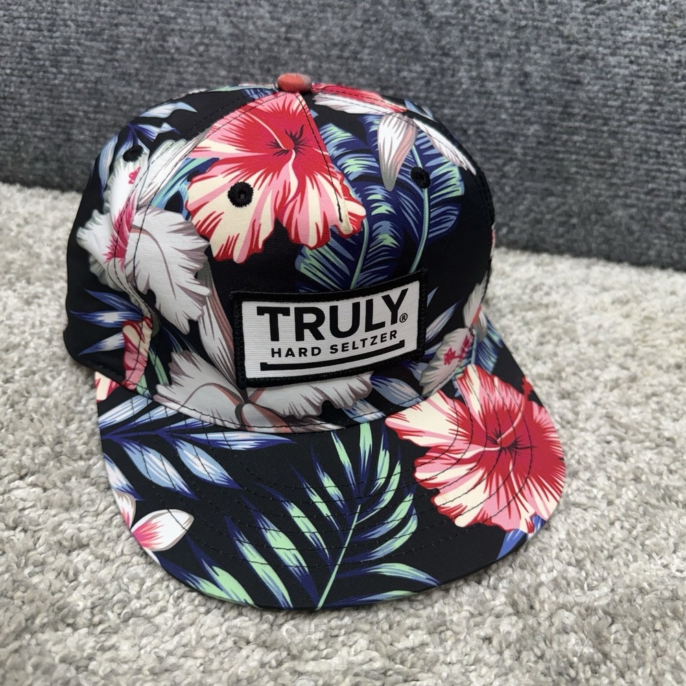 Truly‎ Hard Seltzer snapback hat cap adjustable floral Hawaiian